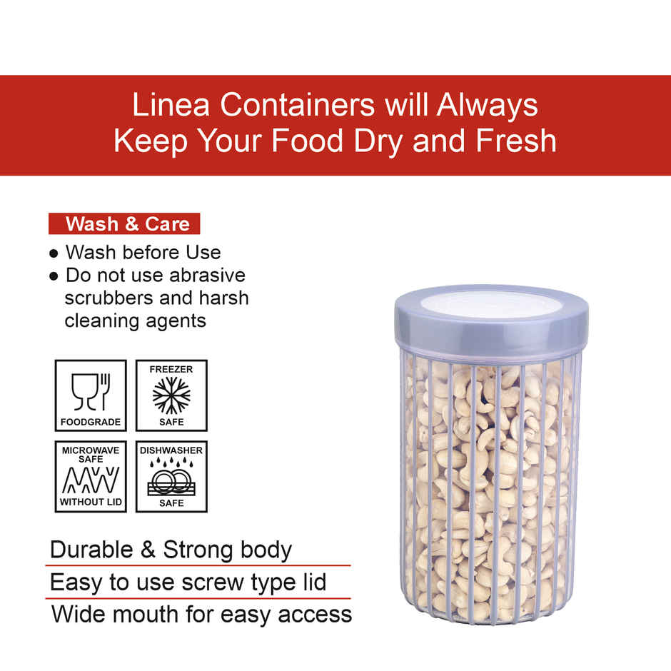 Joyo Better Home Linea Container 1500 ml (3 Pcs Set)- Grey