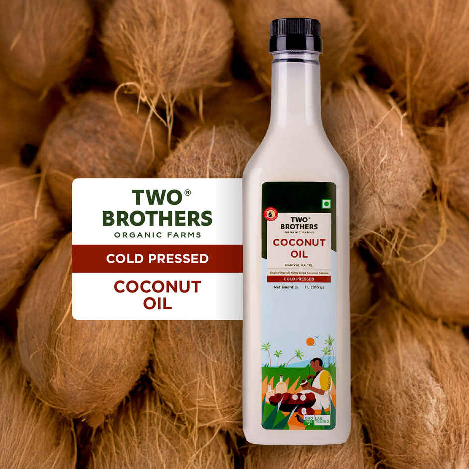 Two Brothers Coconut Wood Pressed Oil Single-filtered | Plastic bottle