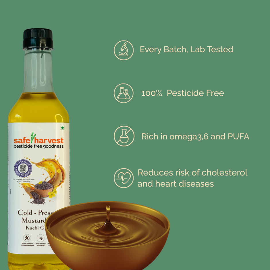 Safe Harvest Cold-Pressed Mustard Oil | Kachi Ghani