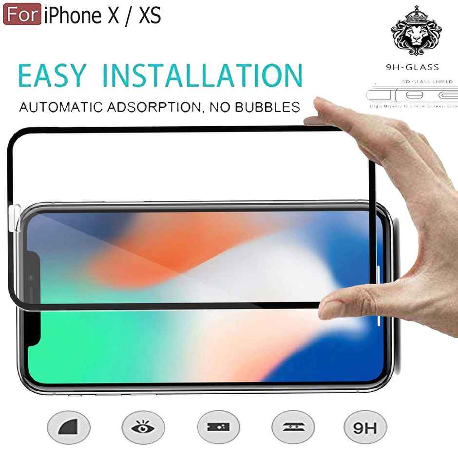 Techvor Tempered Glass for iPhone X, XS, and 11 Pro With Easy Installation Kit for Smartphone