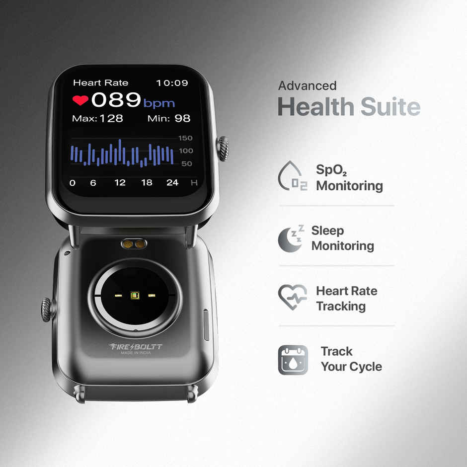 Fire-Boltt Ninja Call Pro Plus | 1.83" Display | BT Calling - Grey