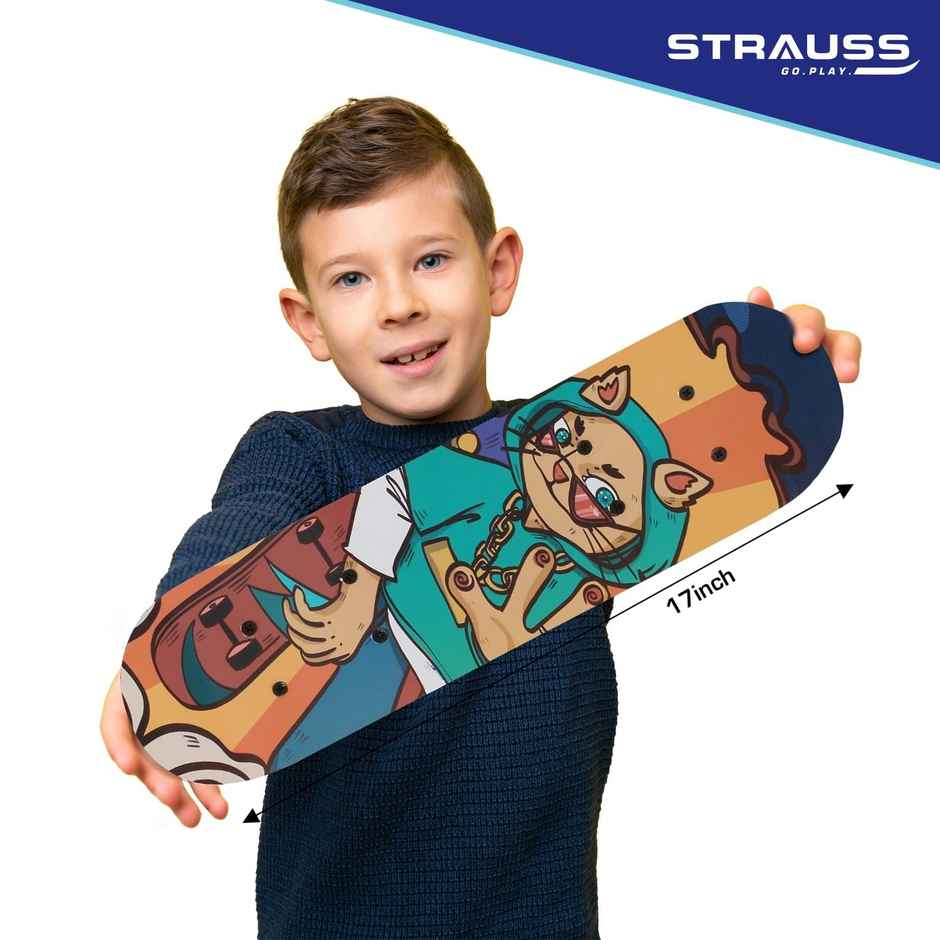 Strauss Kids Skateboard | Cat Girl