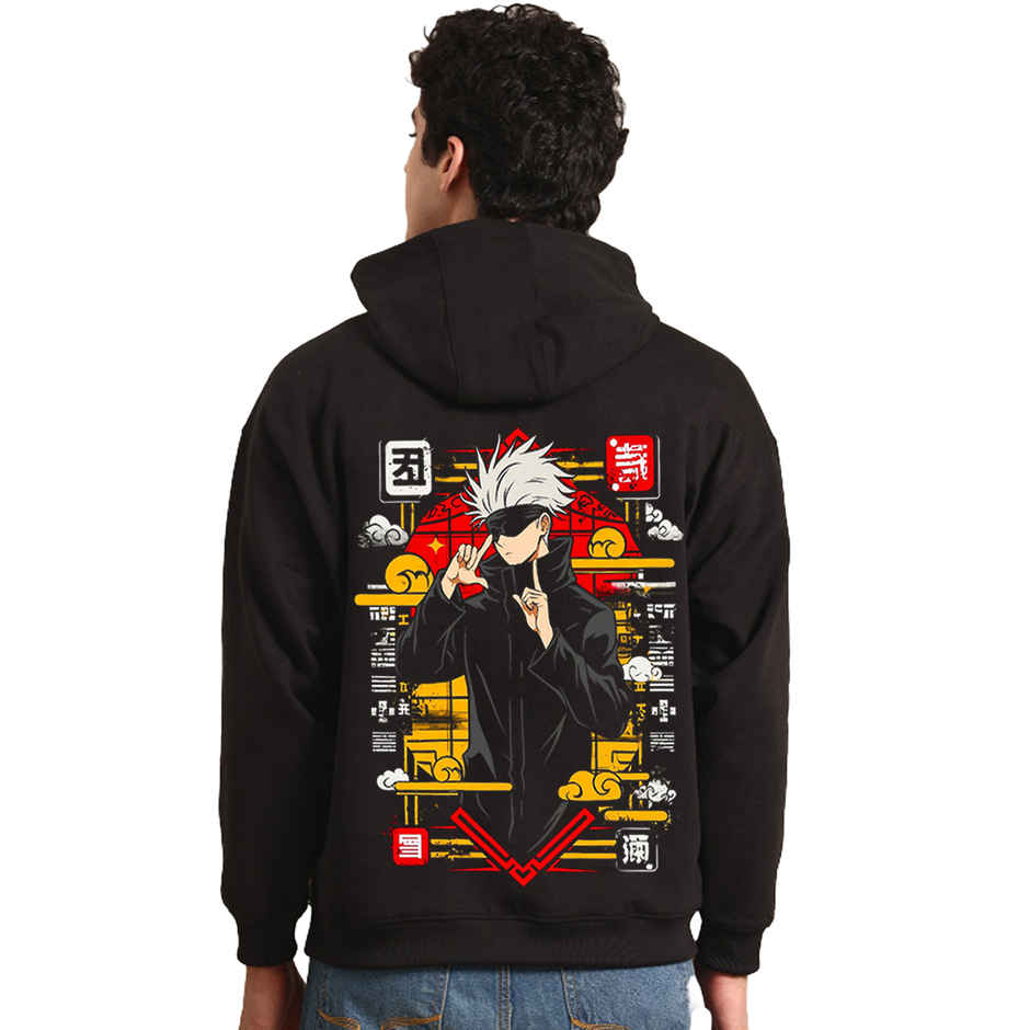 Billyball Men's Gojo Naruto Hoodie | Black - L