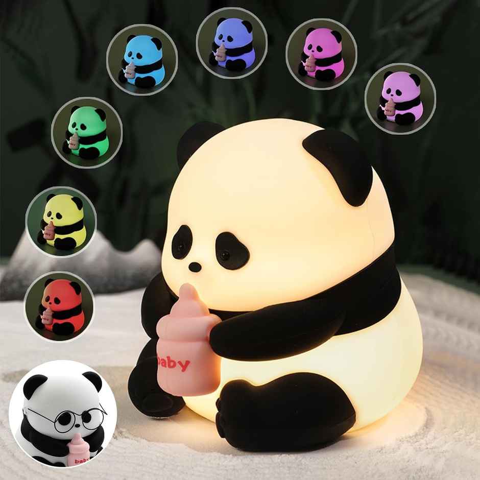 Desidiya Bpa-Free Silicone Baby Panda Night Lamp, Cute Multicolor Lamp