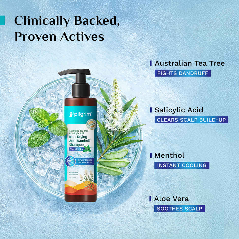 Pilgrim Australian Tea Tree & Salicylic Acid Anti-Dandruff Shampoo with Cool Menthol