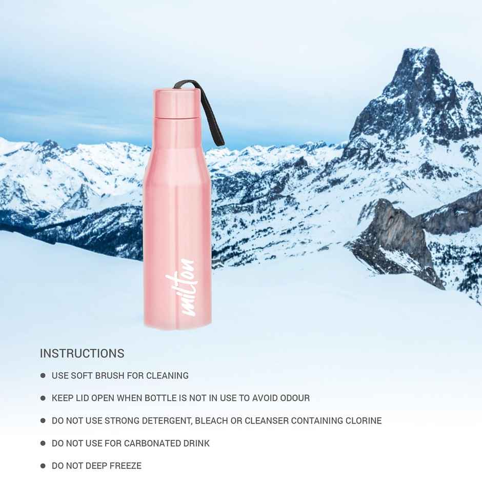 Milton Super 1000 Stainless Steel Water Bottle | 1 L | Light Pink