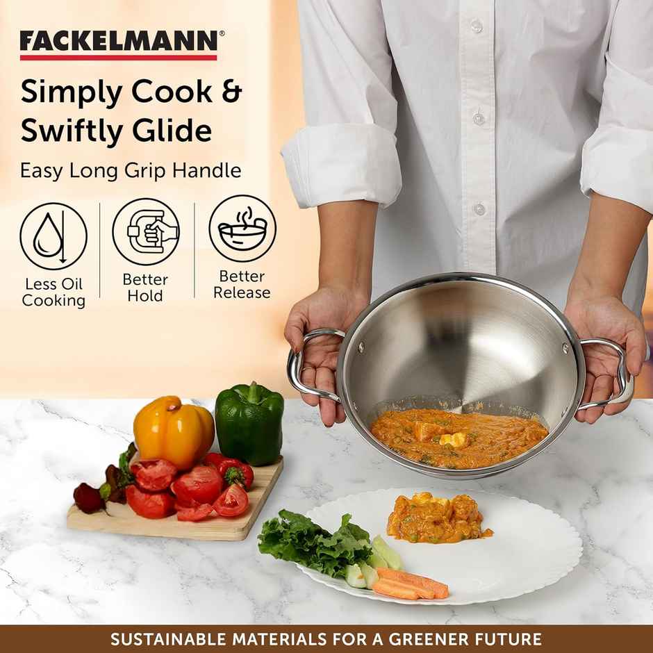 Fackelmann Triply Kadai w SS Lid 30 cm