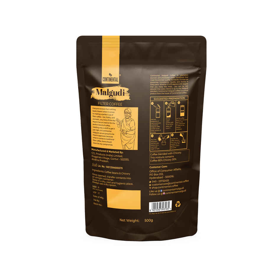 Continental Malgudi Filter Coffee - Flavourful | Pouch