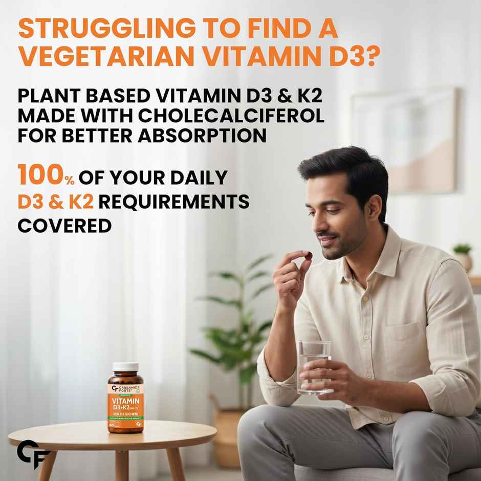 Carbamide Forte Vitamin D Tablets | Vitamin D3 K2 - 60 tablets