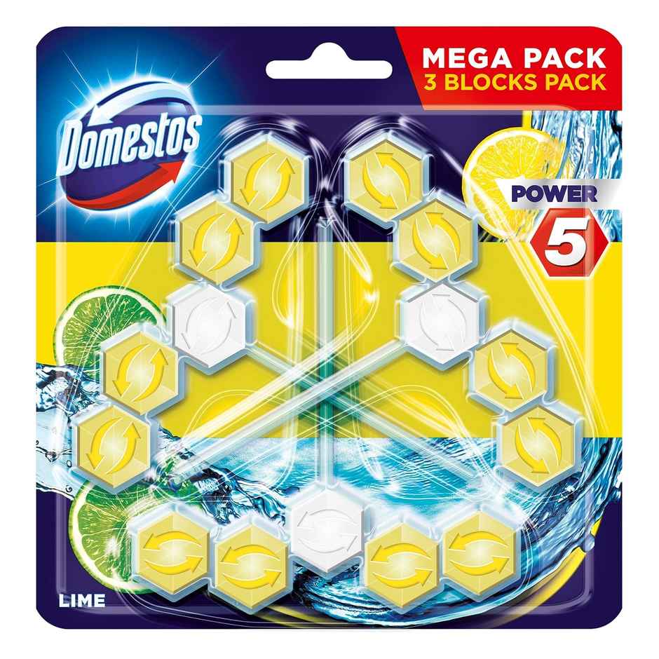 Domestos Lime Power 5 Toilet Block