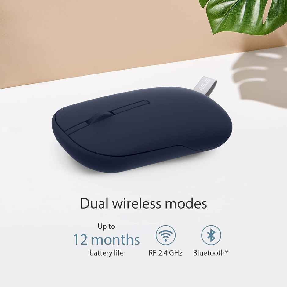 Asus Md100 Marshmallow | Silent 2.4Ghz Wireless Optical Mouse - Quiet Blue
