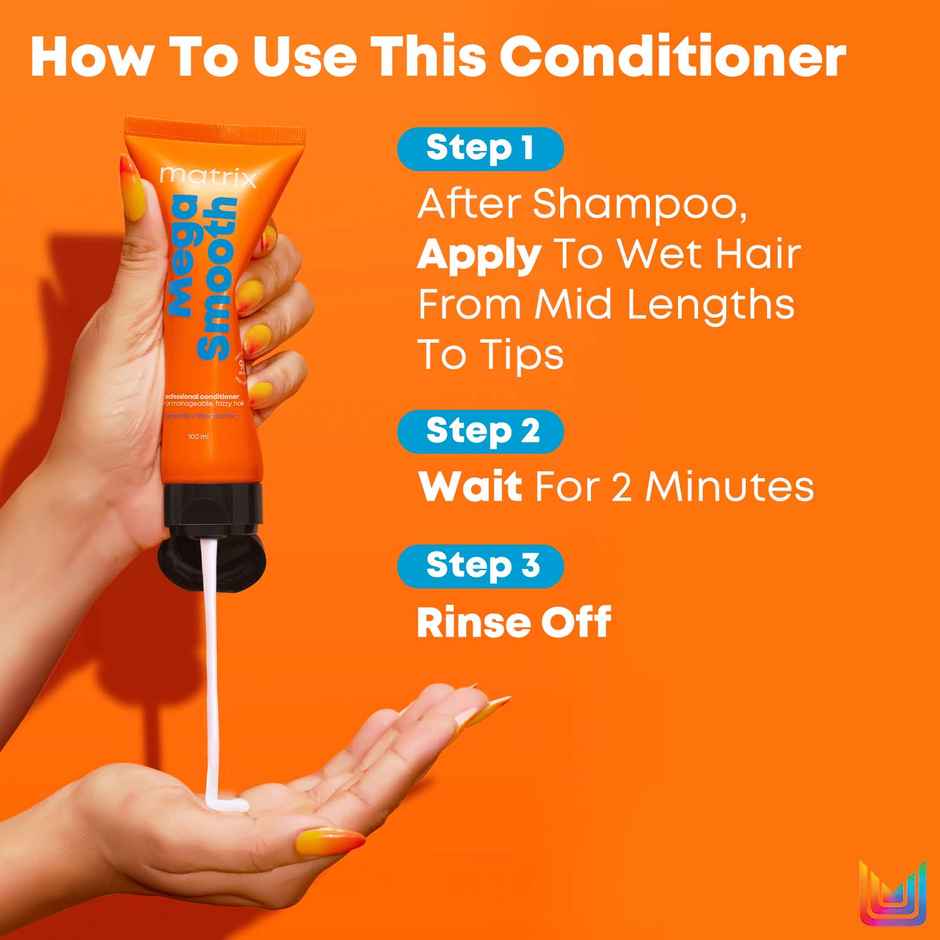 Matrix Mega Smooth Professional Conditioner For Frizzy Hair | For All Hair Types | Paraben-Free