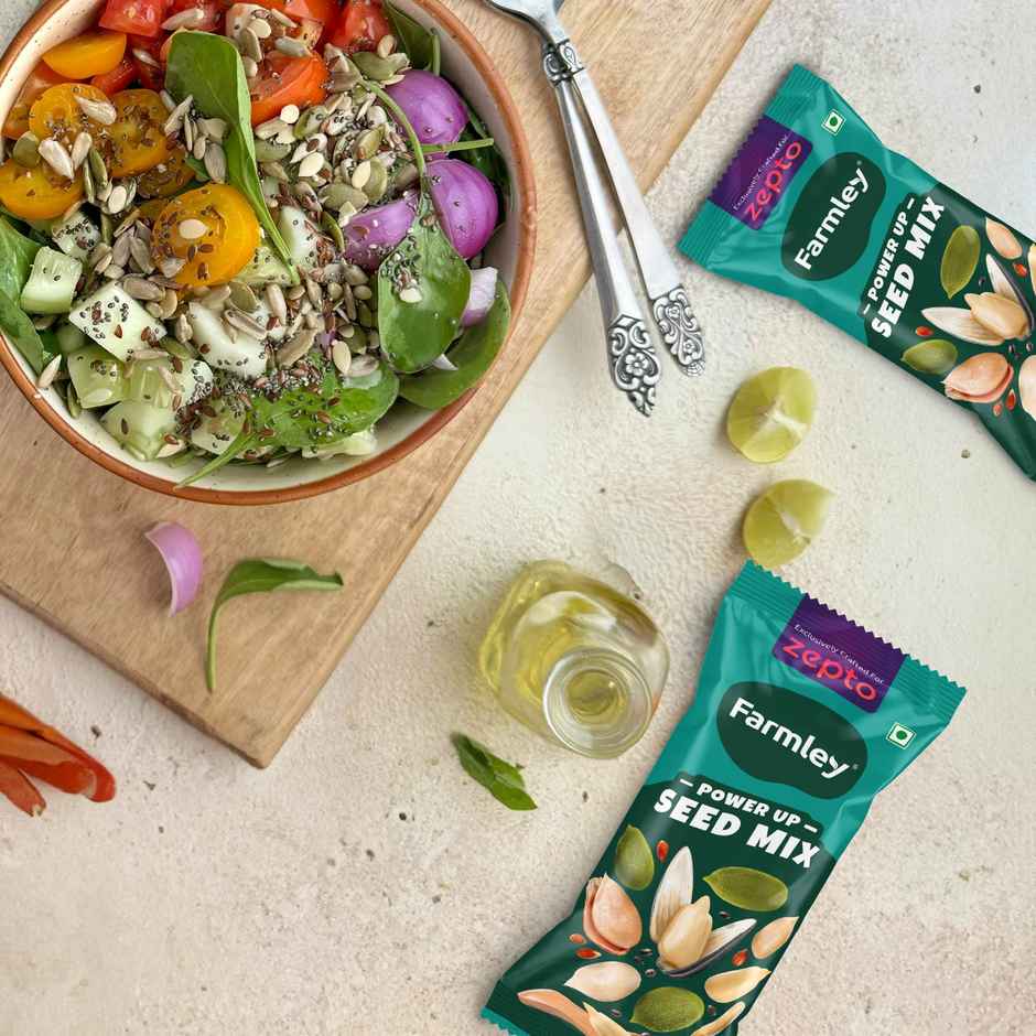 Farmley Seed Mix Superfood Rich In Protein- Pumpkin, Watermelon, Sunflower, Flax, Chia Seeds