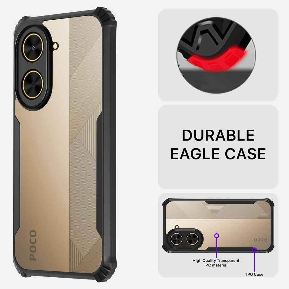 Artistque Case for Redmi A5 | Poco C71 4G Back Cover | Transparent Shockproof TPU Cover