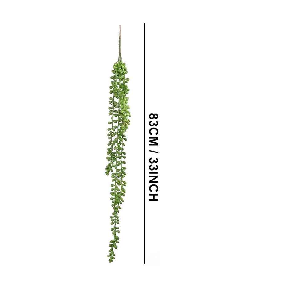 Tied Ribbons 6 Pcs Artificial Succulents Hanging Plants String of Pearls Plant Leaves | 93 Cm Long