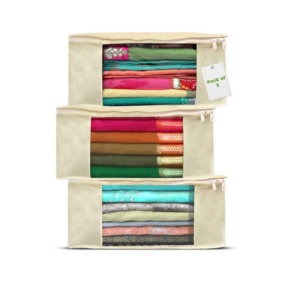 Rusabl Saree Cover: Non Woven - Yellow