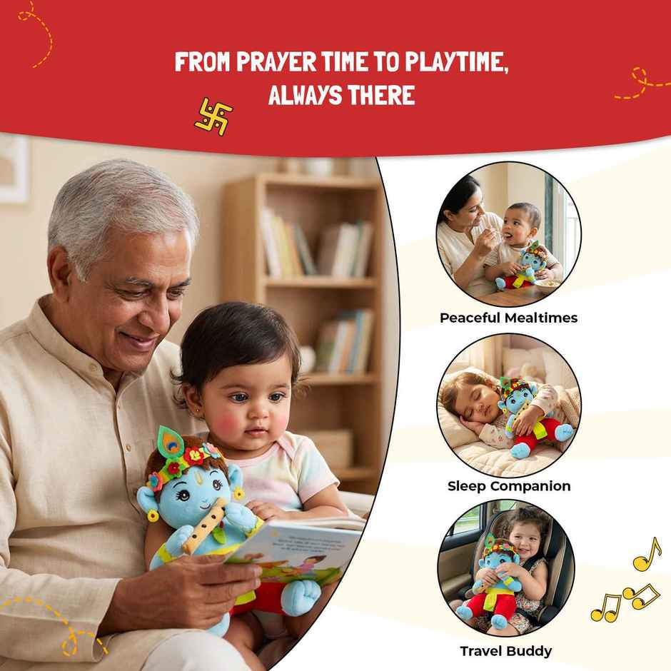 Panda's Box Mantra Chanting Baby Krishna | Medium - 28 cm