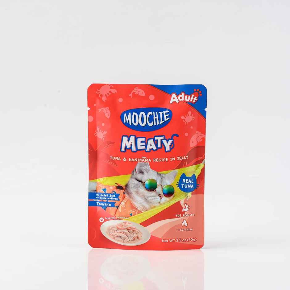 Moochie Meaty Wet Food Tuna & Kanikama Recipe In Jelly For Cats