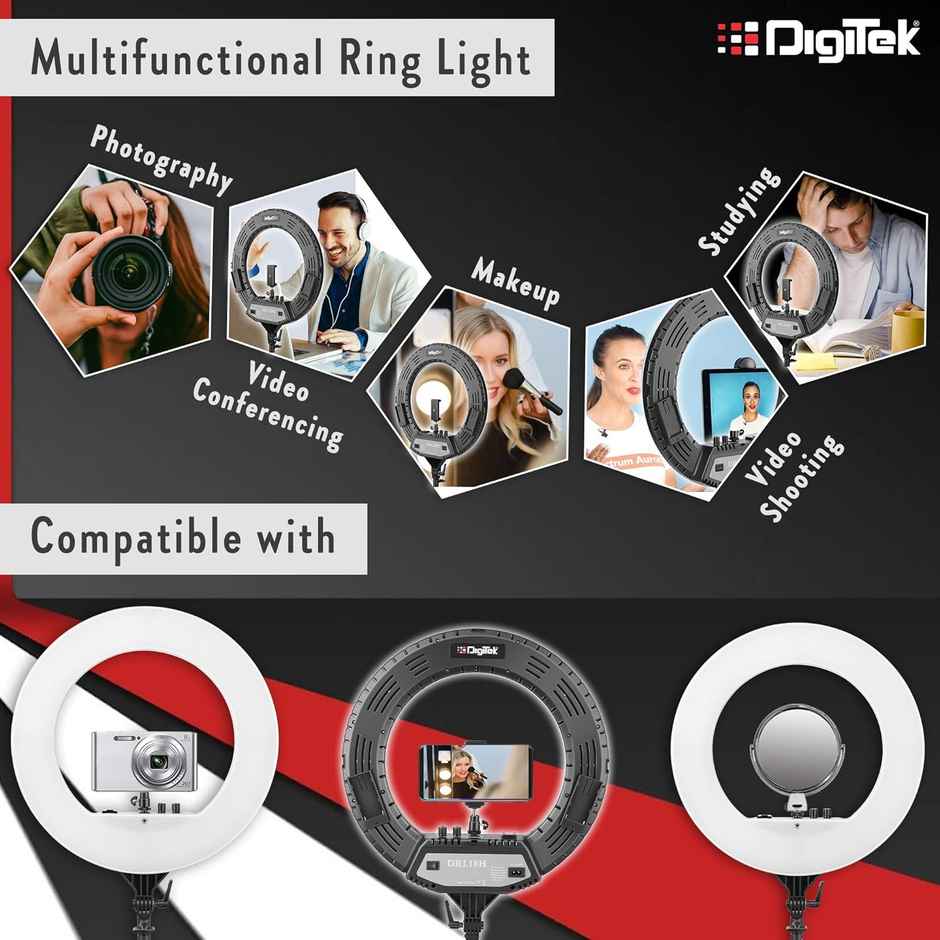 Ring Light | DRL18H | 18 inch | 158 cm Height | Black