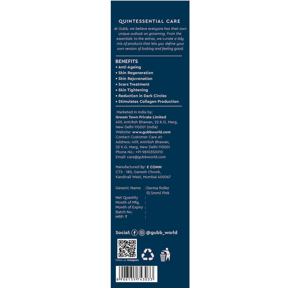 Gubb Derma Roller Transparnt Pink