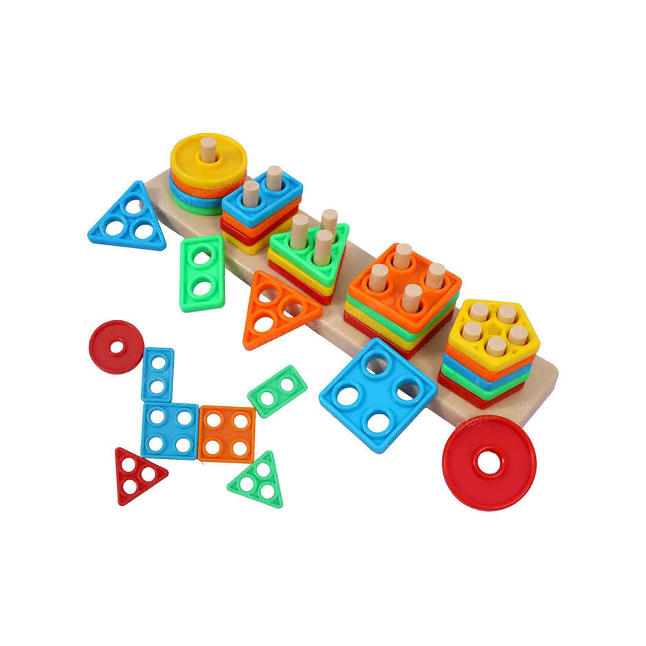 Toyshine Small Angle Geometric Blocks Building Stacker Kids Shape Sorter