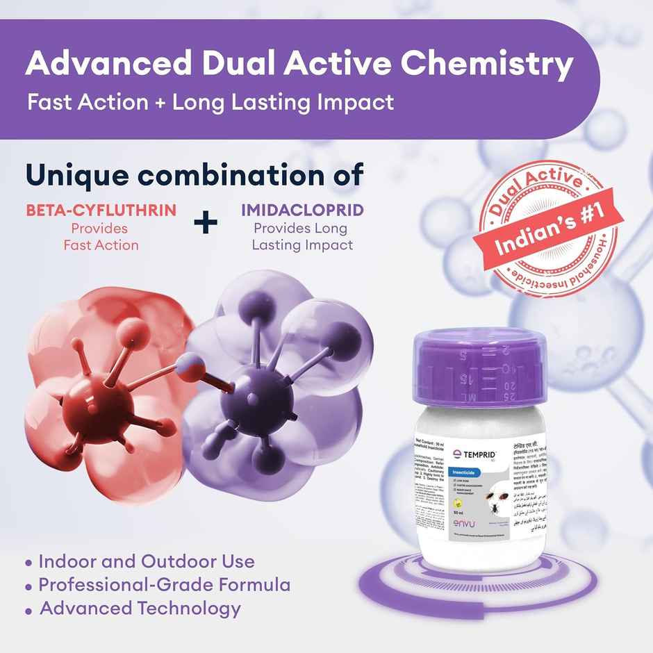 Bayer Temprid Pest Control | Cockroaches, Bed Bugs & House Flies | No Smell | Mix With Water