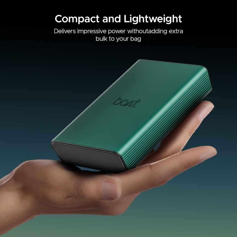 boAt 20000 mAh Power Bank w/ 2-Way 22.5W Fast Charging & Smart IC Protection - PB400 Pro (Emerald Green)