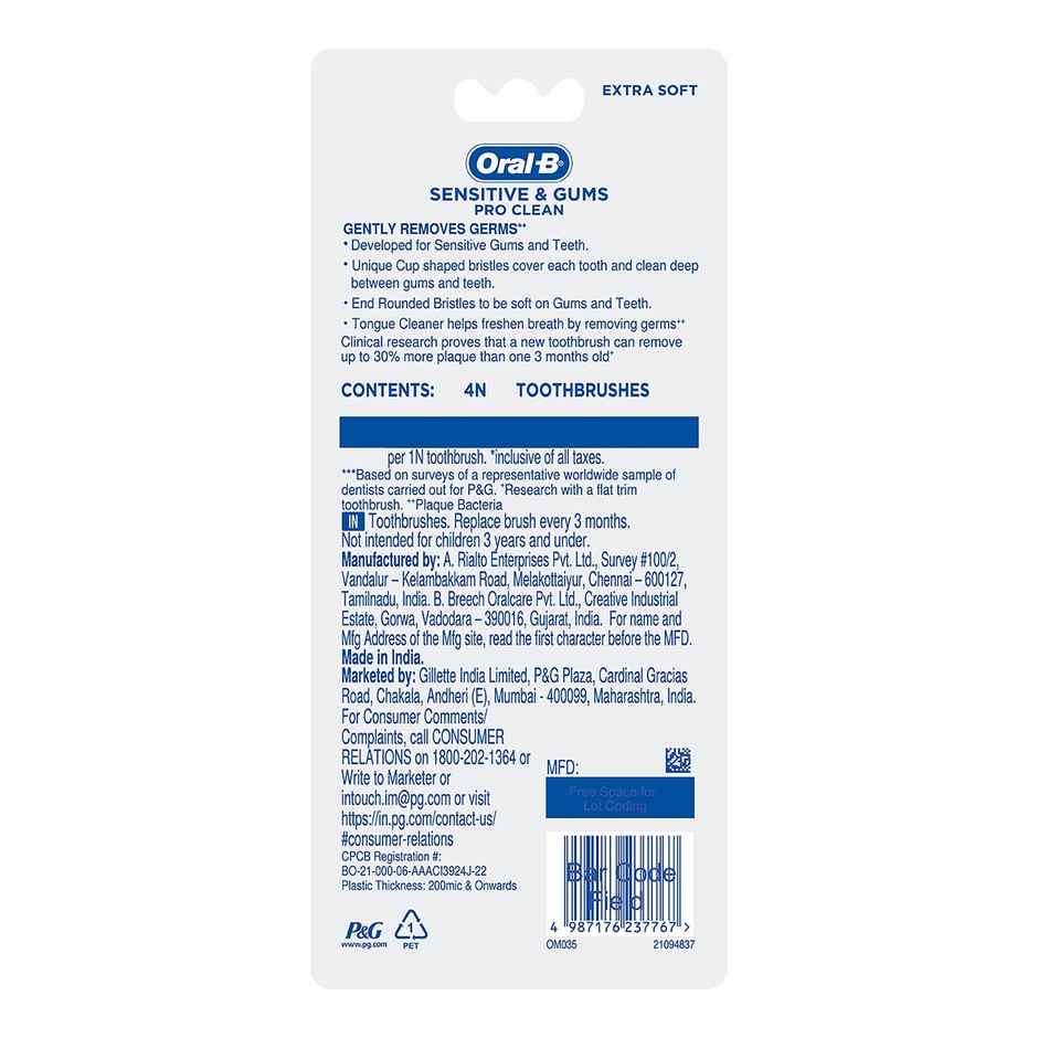 Oral-B Extra Soft Bristles Sensitive