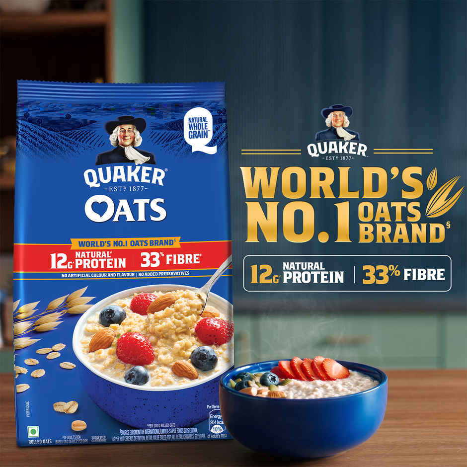Quaker Rolled Instant Oats | High Protein Breakfast Cereal