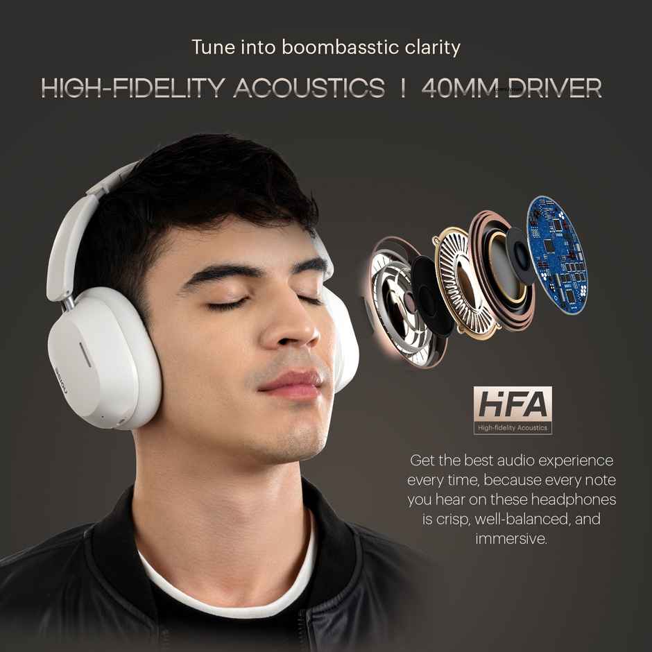 Noise Airwave Max 5 Overhead Wireless Headphone - Calm White