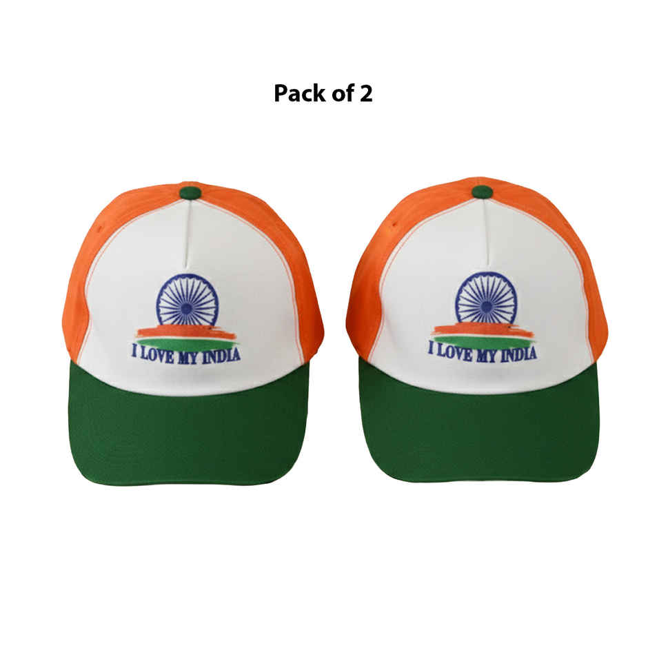 Tricolor Patriotic Cap Set | Pack of 2 | Picfest