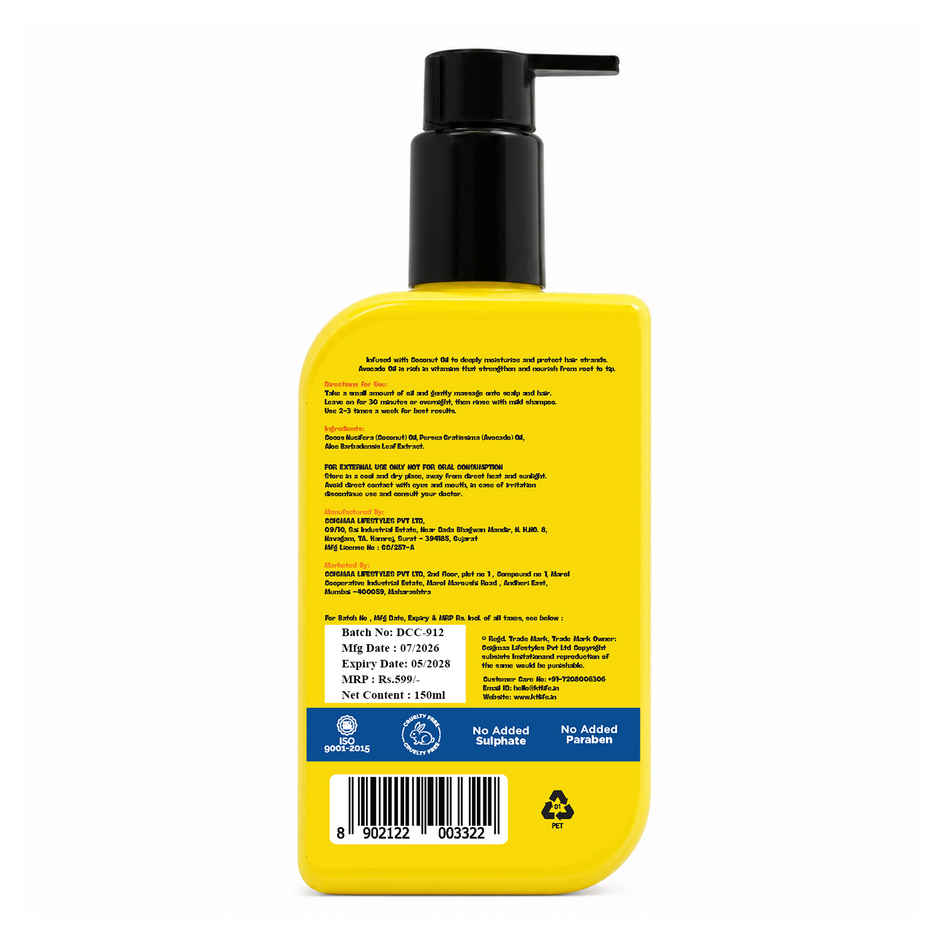 KT Kids Nourishing Hair Oil Coconut and Avacado Oil 1 Pack