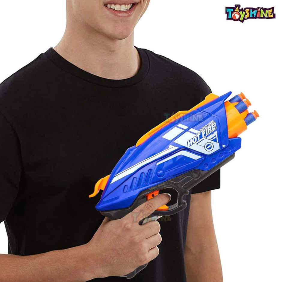 Toyshine Gizmo Foam Blaster Gun Toy With 20 Bullets (Multi Color)