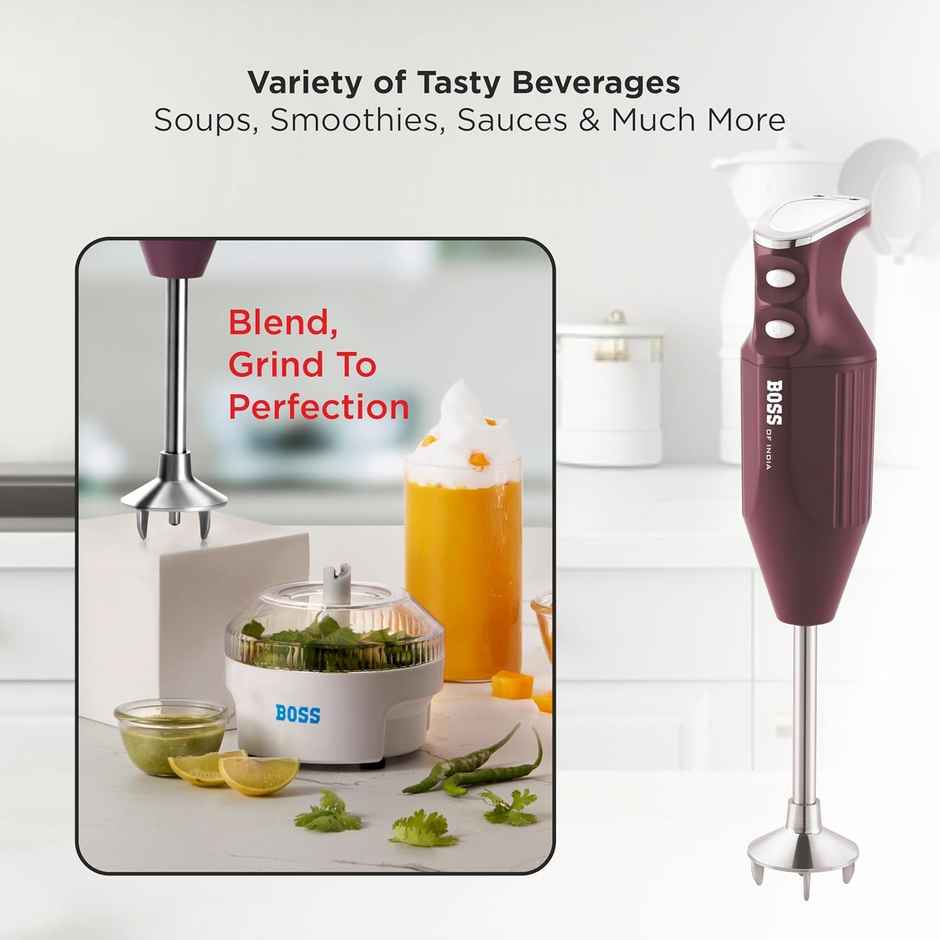 Boss Stainless Steel Big Boss Portable Hand Blender,275W Motor, First In India,275Watts