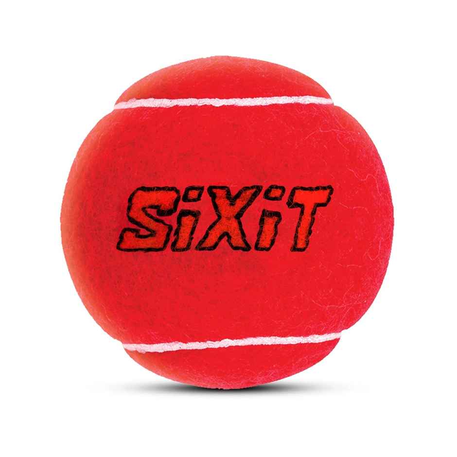Sixit Heavy Cricket Tennis Ball | Red