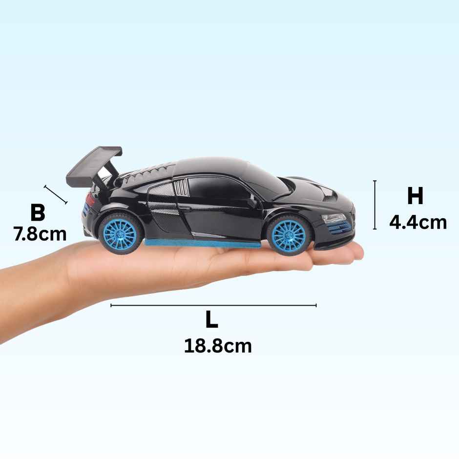 Race N Roll 1:24 Rechargeable Hi Speed Mini Remote Control Car - Aud Black