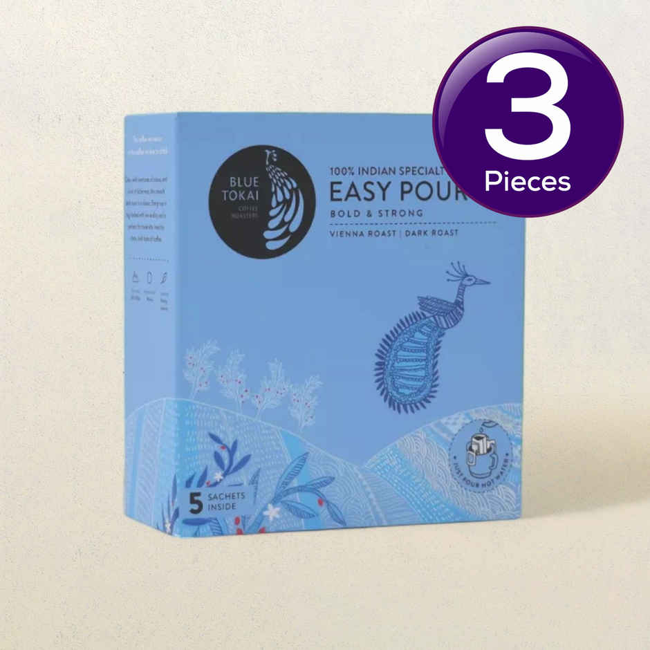 Blue Tokai Easy Pour Vienna Dark Chocolate Dark Roast Hot Brew Coffee Combo