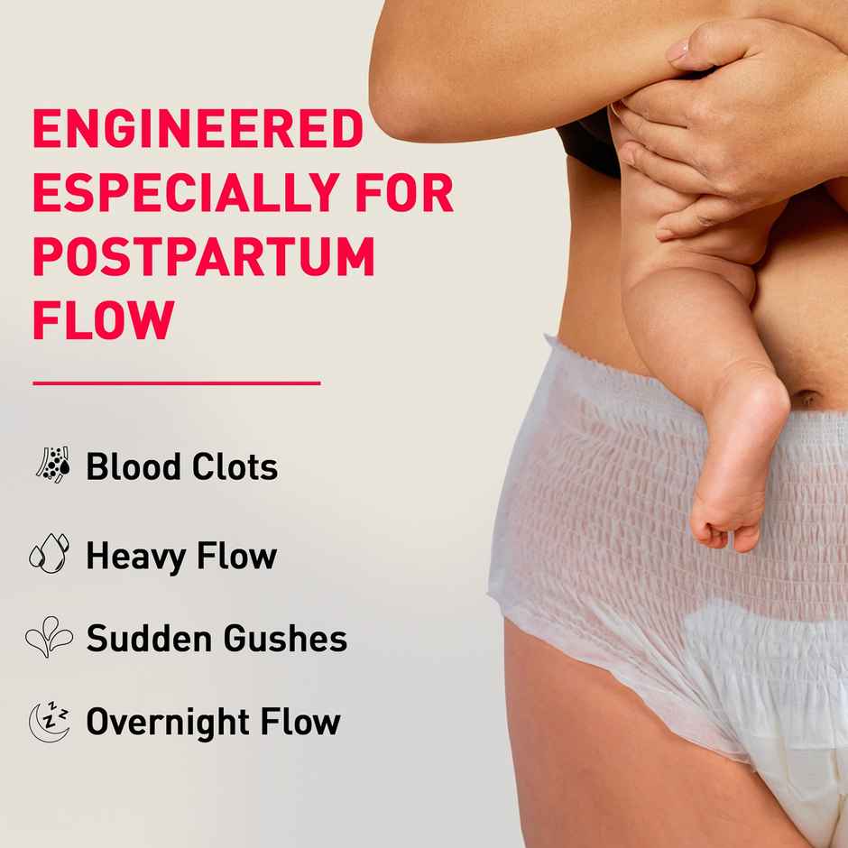 Sirona Maternity Pants | Leak-Free Postpartum Periods | Comfortable, Soft & Breathable | Size L-XL