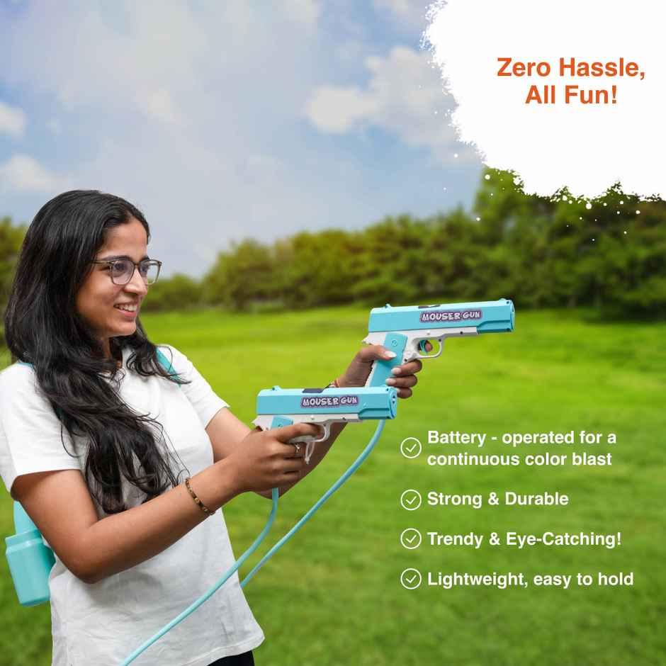 Dual Mouser Gun Holi Water Tank Pichkari | Tota