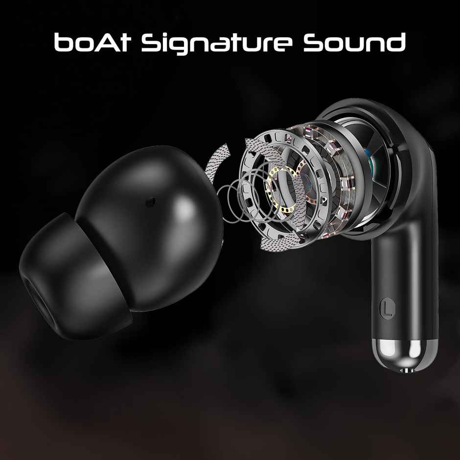 boAt Immortal 125 TWS Earbuds for Gaming w/ 40H Playtime, BEAST Mode & RGB LEDs (Black Sabre)