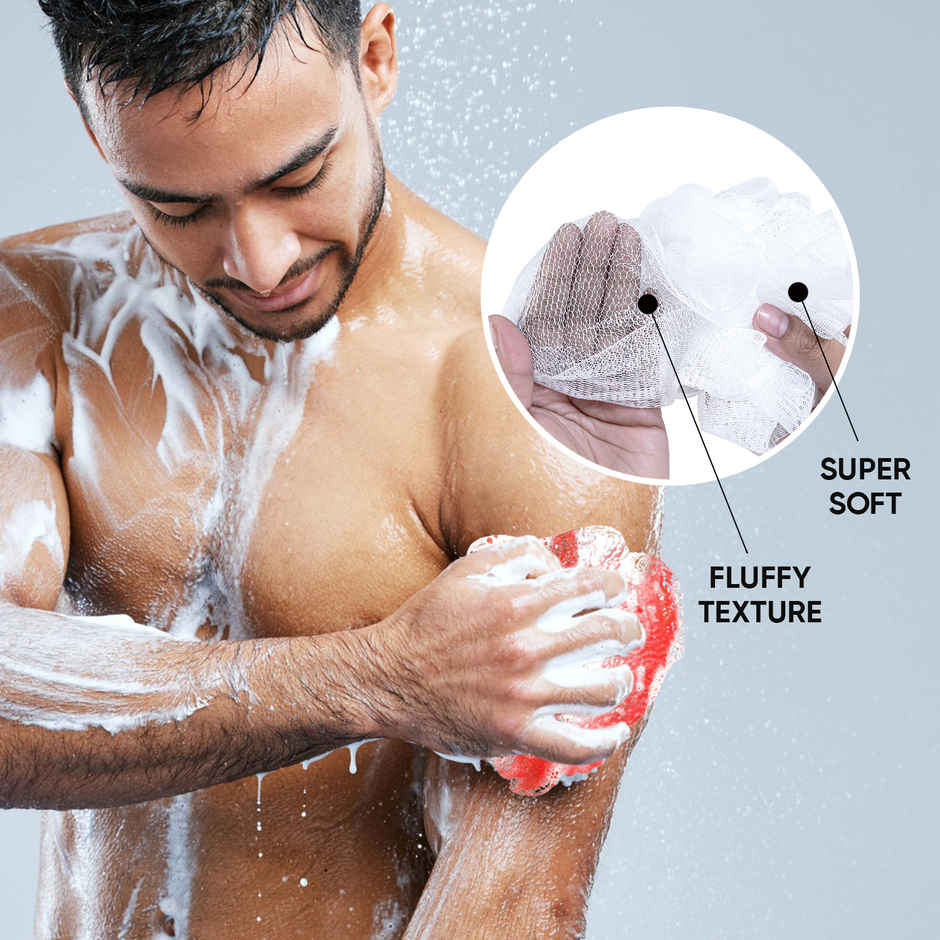 VEGA Mini Bath Loofah Sponge Remove Dead Skin for Men & Women | Pack of 2 | BA-3/12