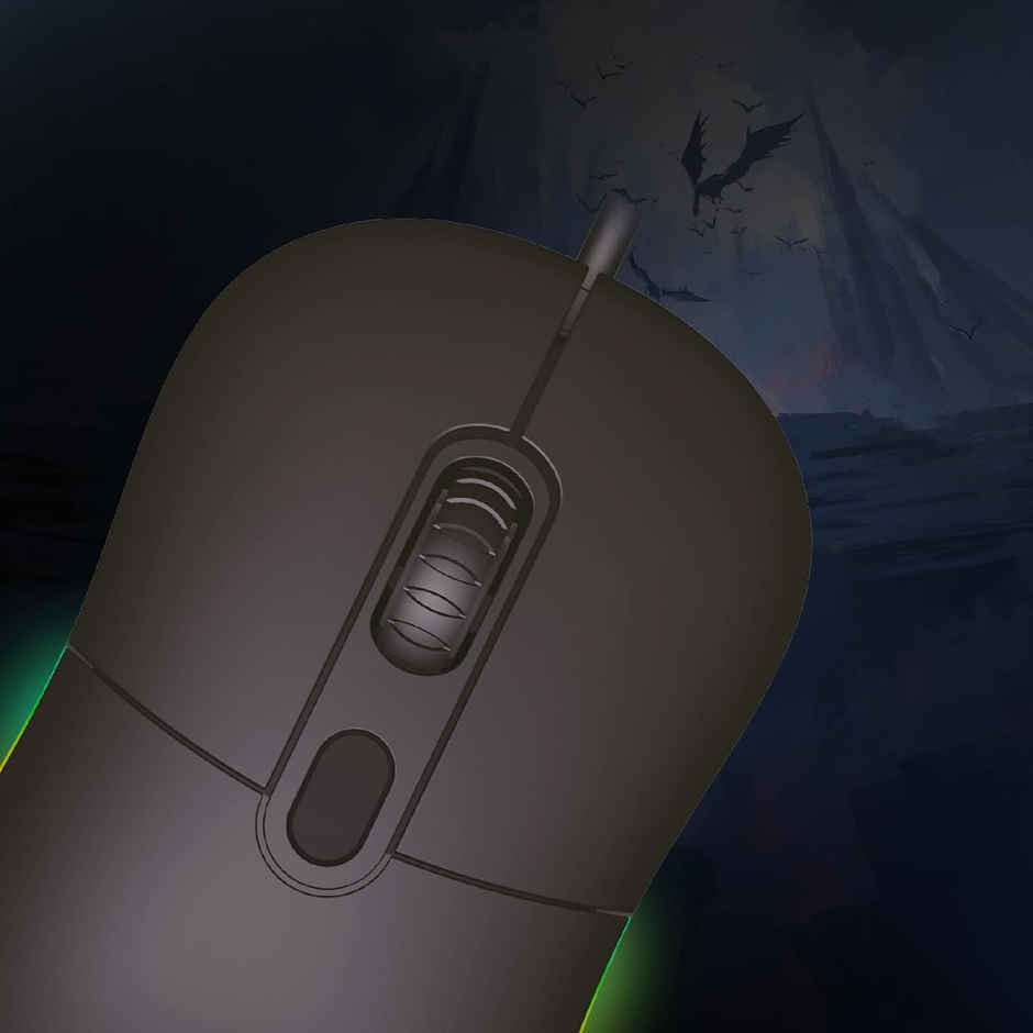 Ant Esports GM40 Wired Optical Gaming Mouse with RGB LED, Lightweight and Ergonomic Design, DPI Upto 2400, Compatible with Windows and Mac - Black
