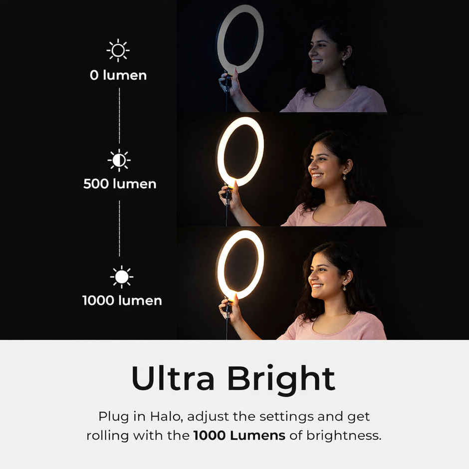 Bestor 10 Inch LED Ring Light with 7 Feet Tripod Stand and Mobile Holder