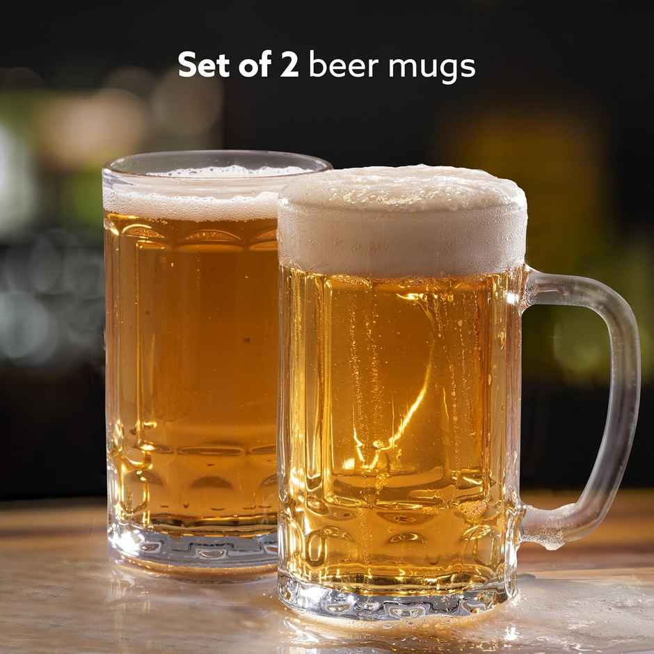 Elegant Beer Mug | Set of 2 | 397 ml | Agaro