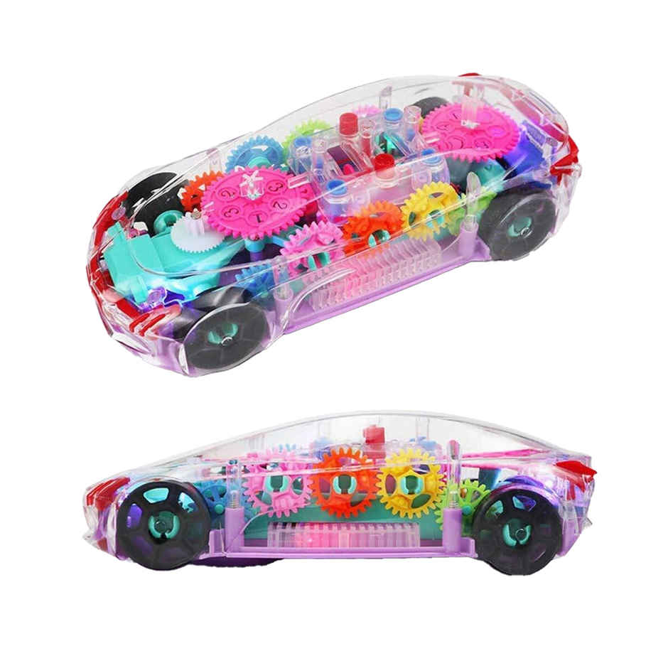 Rotating Transparent Toy, Flashing Lights, Kids' Toy, Interactive Play, Colorful Lights, Battery Operated, Fun for Children, Educational Toy, Motor Skills Development.