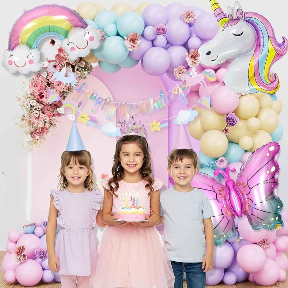Unicorn Theme Birthday Decor With Foil Balloon | By Special You