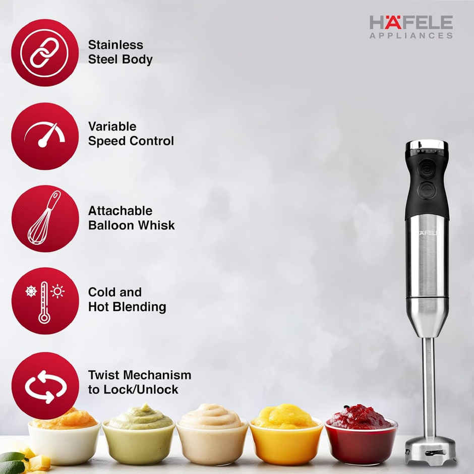 Hafele Chromatic Hand Blender, 9 Variable Speed Control Functions,600 Watts
