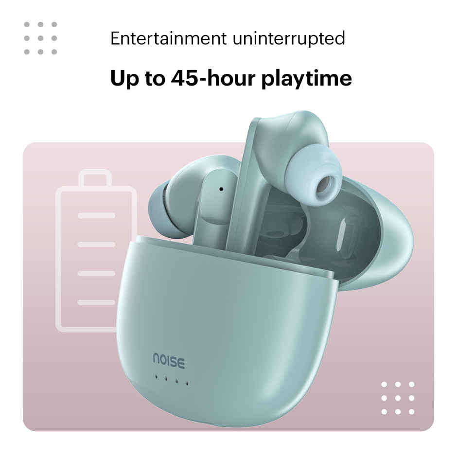 Noise Buds VS104 45H Playtime 4 Mic ENC 13mm Driver Instacharge TWS Earbuds | Mint Green
