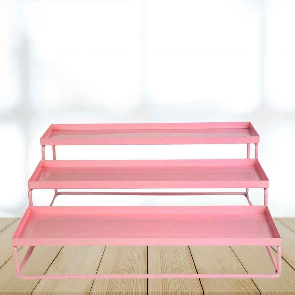 Go Hooked 3-Tier Step Standing Rack | Pink