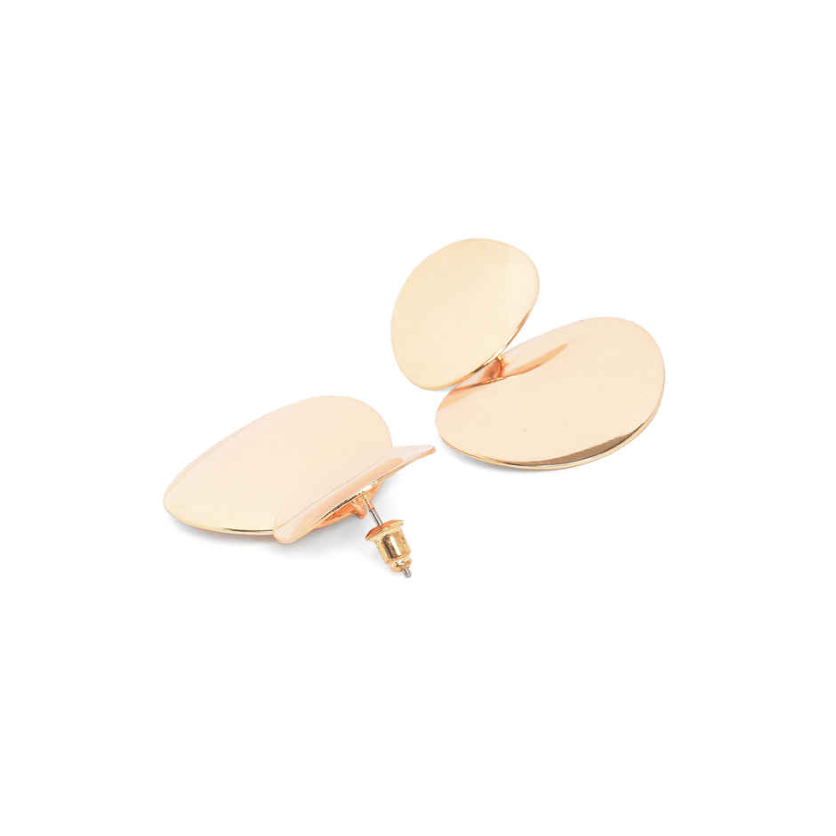 Sohi Gold-Plated Geometric Drop Earrings
